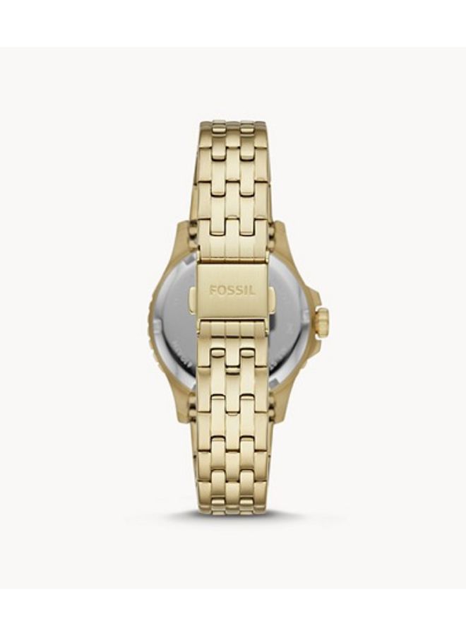 FOSSIL Men's FB-01 Round Shape Stainless Steel Analog Wrist Watch 36 mm - Gold - ES4746  - Image 2