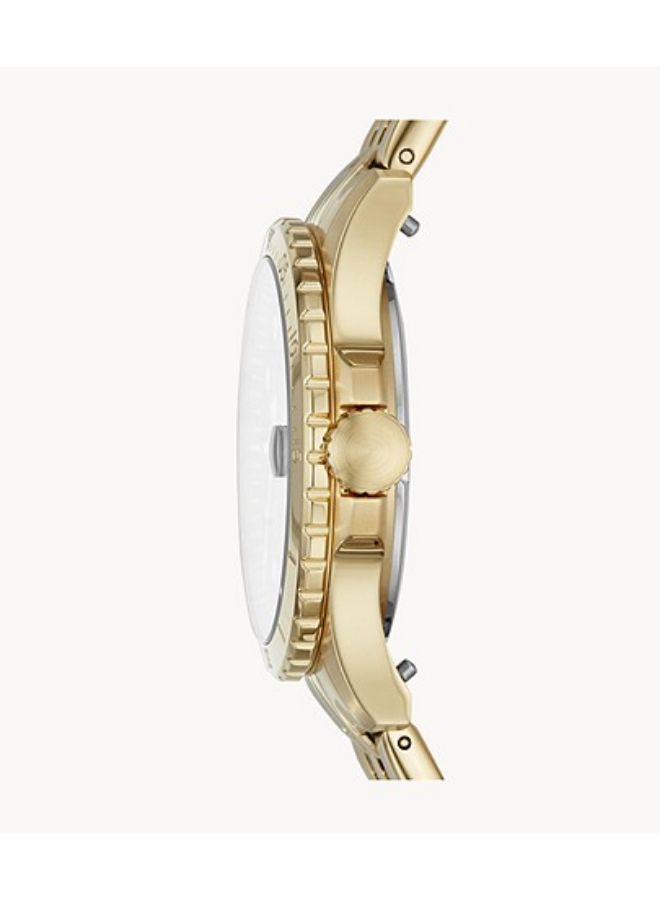 FOSSIL Men's FB-01 Round Shape Stainless Steel Analog Wrist Watch 36 mm - Gold - ES4746  - Image 3