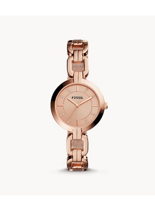 فوسيل ساعة يد تناظرية من الفولاذ المقاوم للصدأ - 32 مم - BQ3206 - Image 1