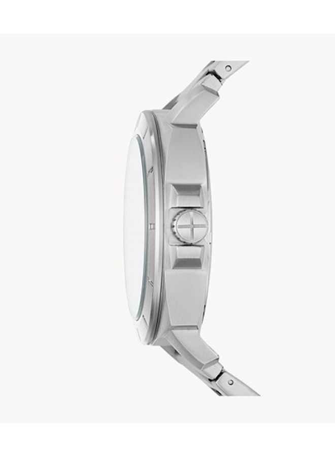 FOSSIL - Men's Stainless Steel Chronograph Wrist Watch BQ2425 - 45 mm -Silver - Image 1