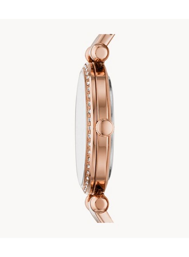 FOSSIL Women's Round Shape Stainless Steel Analog Wrist Watch 36 mm - Gold - BQ3497  - Image 2