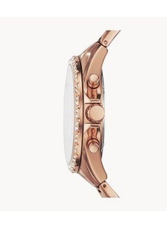 FOSSIL Men's Round Shape Stainless Steel Chronograph Wrist Watch BQ3377 - 40 mm -Gold  - Image 2