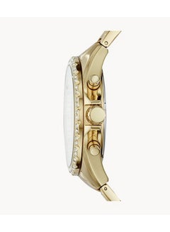 FOSSIL Men's Round Shape Stainless Steel Chronograph Wrist Watch BQ3378 - 40 mm -Gold  - Image 2