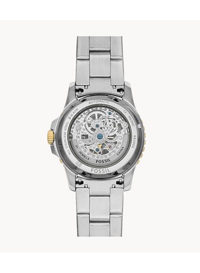 FOSSIL Men's Round Shape Stainless Steel Chronograph Wrist Watch ME3191 - 42 mm -Silver/Gold  - Image 4