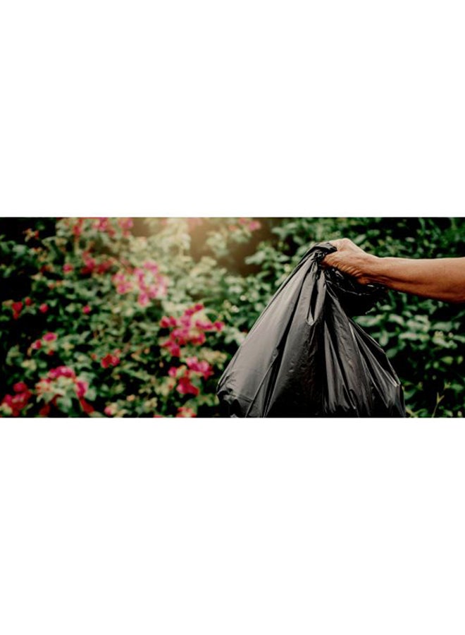 Hotpack - 20-Piece Heavy Duty Drawstring Garbage Roll Medium 30 Gallon Black 60x90cm - Image 1