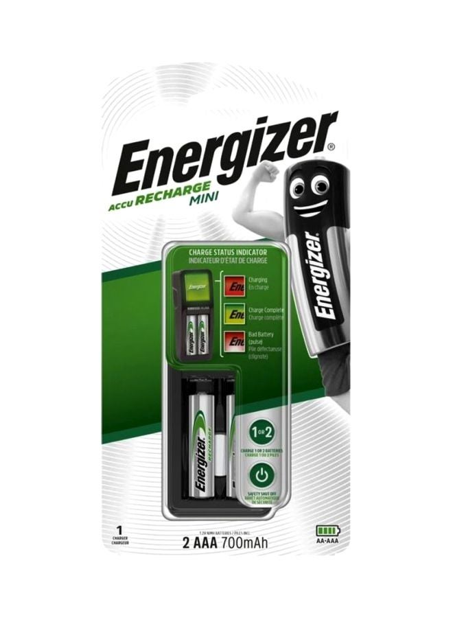 Energizer Mini charger + 2AAA (700 mAh) Silver/Black