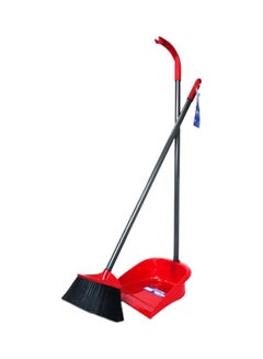 Long handle Push Broom With Dustpan Red 50grams - v1614619435/N27388133A_1