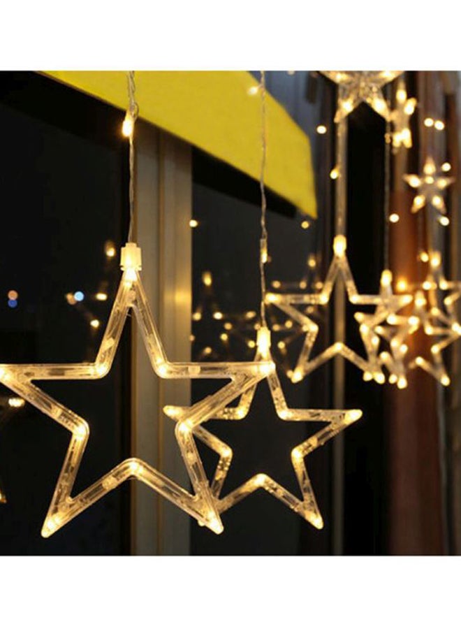 Voberry - Home Decoration LED Star Lights, Curtain String Lights For Bedroom, 8 Lighting Modes, Waterproof Fairy Lights For Bedroom, Wedding, Party Decoration Gold - Image 1