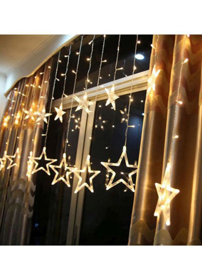 Voberry - Home Decoration LED Star Lights, Curtain String Lights For Bedroom, 8 Lighting Modes, Waterproof Fairy Lights For Bedroom, Wedding, Party Decoration Gold - Image 1