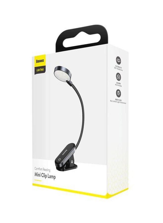 Baseus Comfort Reading Mini Clip Lamp Eye Protection Light LED Reading Lamp Desk and Bed Light Clip-on Mini Rechargeable 360 Degree Rotation Adjustable Brightness Levels for Bookworms, Kids Study Room and Travel Black/Grey 43x49x290mm - Image 3