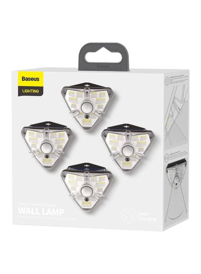 Baseus 4-Piece Wall Lamp Set Black/Clear/White 111x100x89mm - Image 2