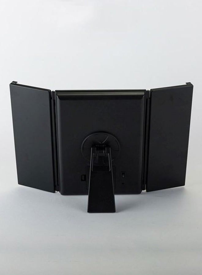 شاربدو مرآة مكياج قابلة للتعديل بها 24 مصباح LED أسود 38x25x4سم - Image 2