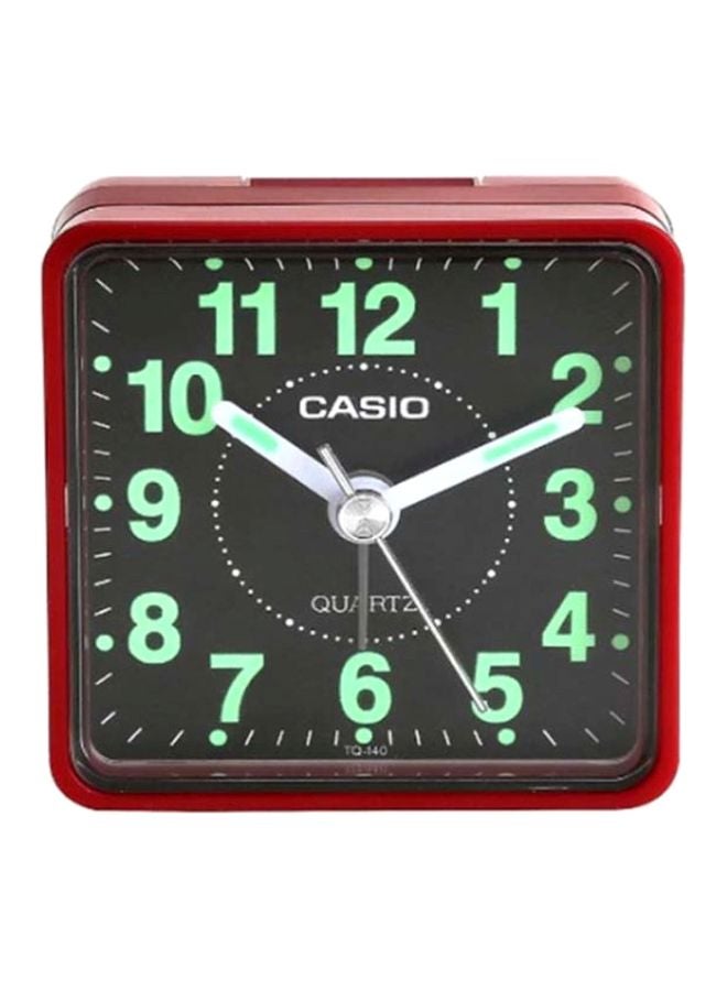 كاسيو ساعة منبه بعقارب أسود/أحمر 5.7x5.7x3.3سم - Image 1