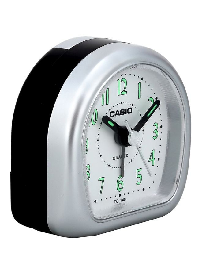 CASIO Analog Alarm Clock White/Silver 5x5cm - Image 3