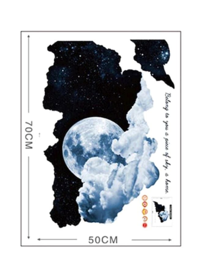 Beauenty 3D Decorative Moon Pattern Wallpaper Blue/White 50x70cm - Image 4