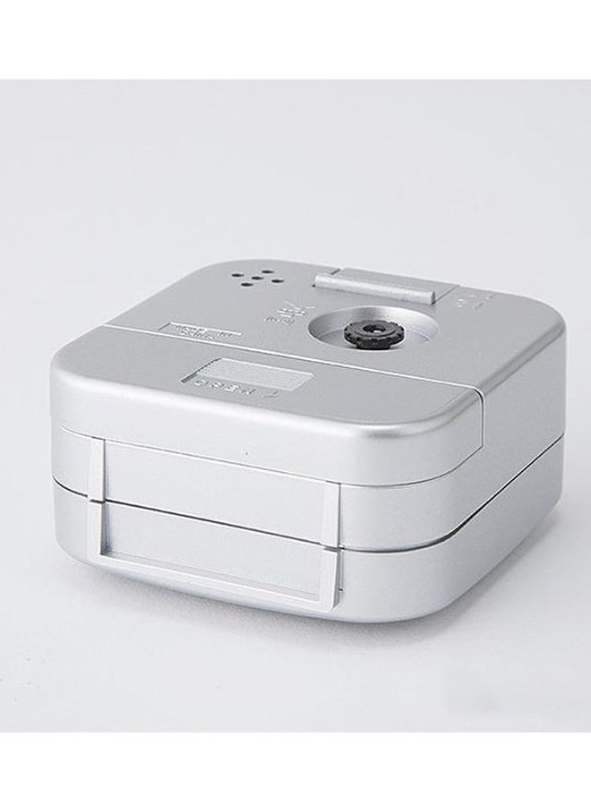CASIO - Analog Table Alarm Clock White/Silver ‎4.6x8.8x7.6cm - Image 1