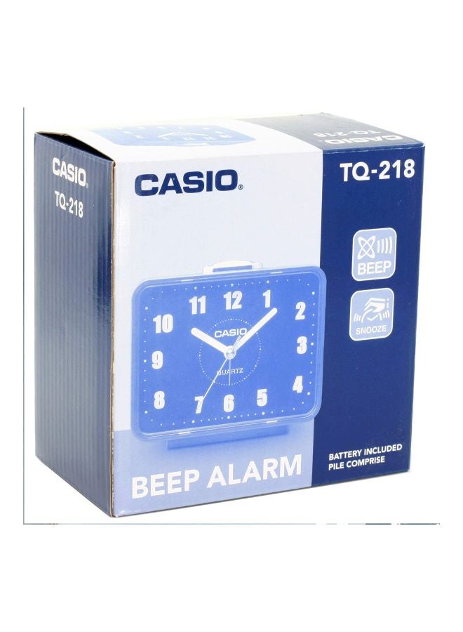 CASIO - Analog Table Alarm Clock White/Black 9 × 10.7 × 6cm - Image 1