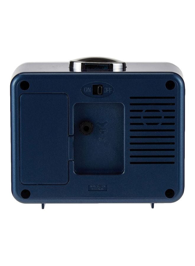 CASIO Analog Table Alarm Clock Black/Blue 90x107x60mm  - Image 2
