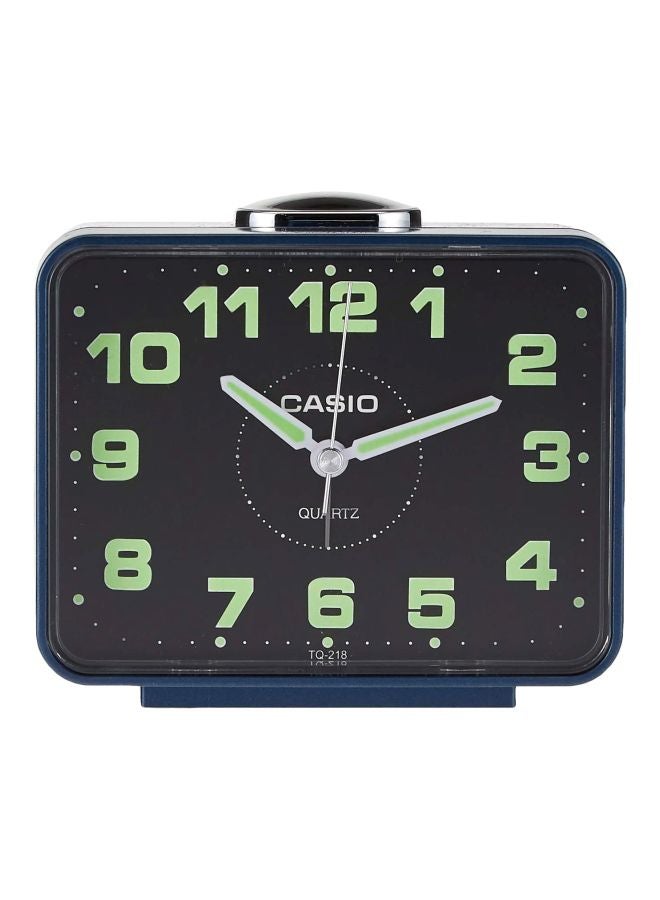 CASIO Analog Table Alarm Clock Black/Blue 90x107x60mm  - Image 1