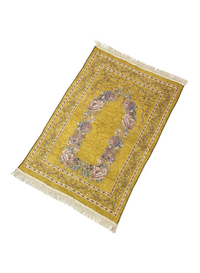 Sharpdo Floral Printed Carpet Yellow/Pink/Green 70x110cm