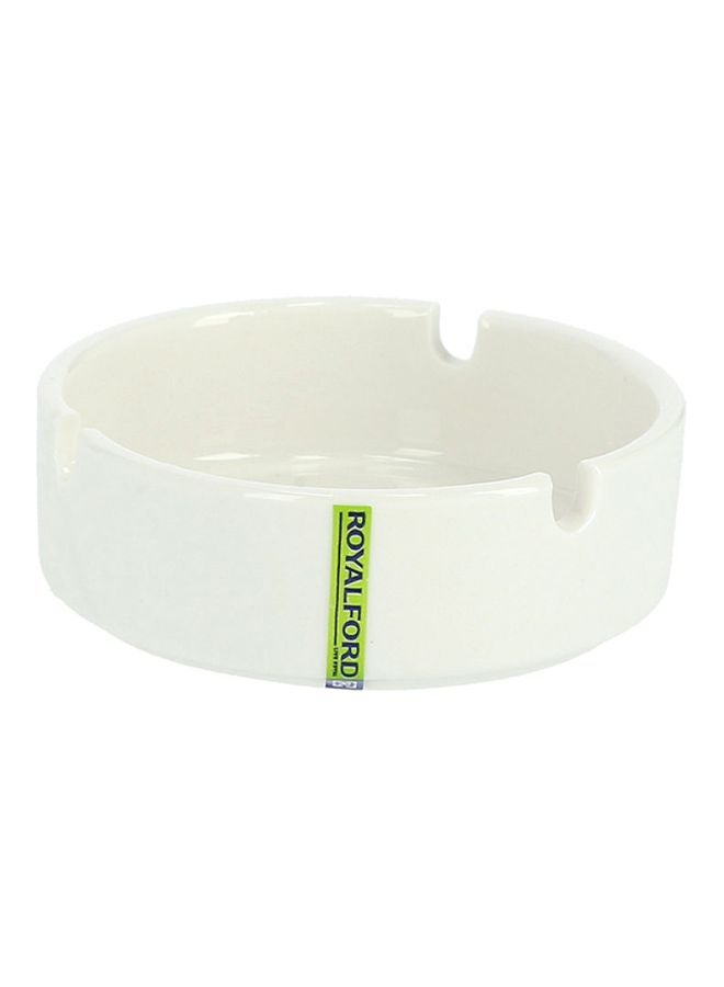 Royalford Porcelain Ware Magnesia Ashtray White 4inch  - Image 1