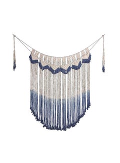 Sharpdo Tassel Braided Tapestry Blue/White 