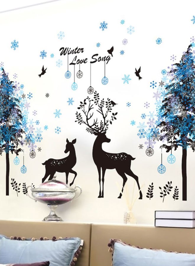 Beauenty Deer Themed Wall Sticker White/Blue/Black 60x90cm - Image 4