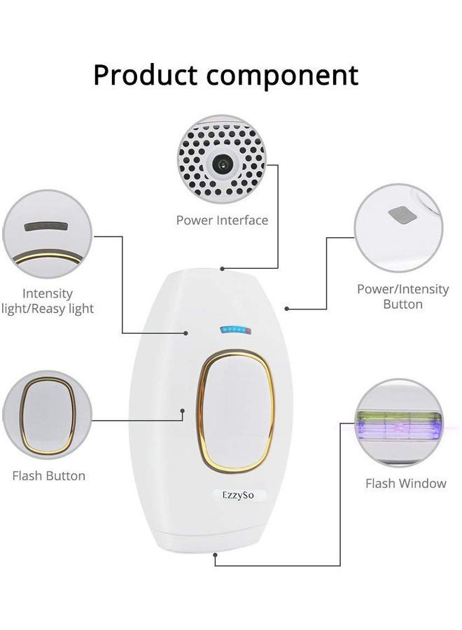 EzzySo IPL Intelligent Laser Hair Removal System White 595grams  - Image 2