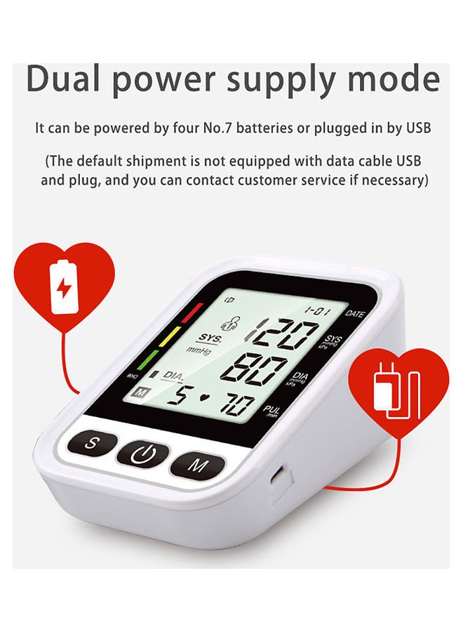 Generic - Portable Arm Electronic Blood Pressure Monitor With Automatic Digital LCD Display - Image 1