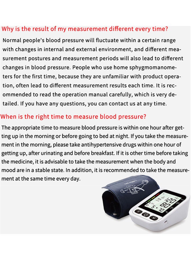 Generic - Portable Arm Electronic Blood Pressure Monitor With Automatic Digital LCD Display - Image 1