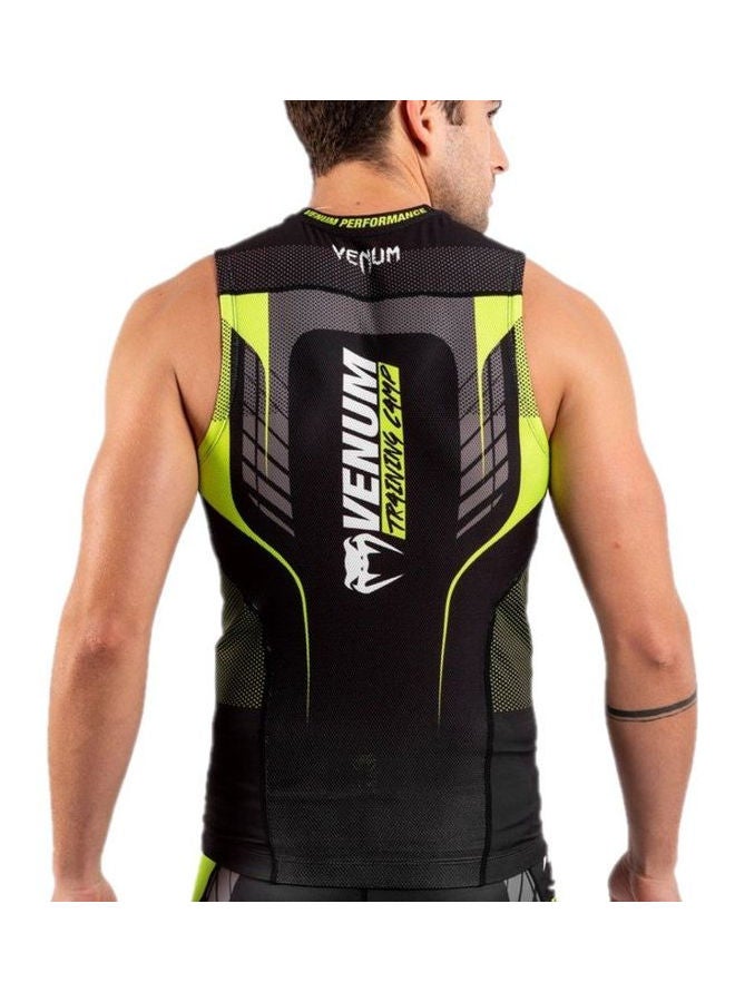 VENUM - Training Camp 3.0 Sleeveless Rashguard Black/Neo Yellow - Image 1
