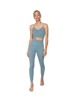 spiritual gangster High Waist Leggings Blue  - Image 1