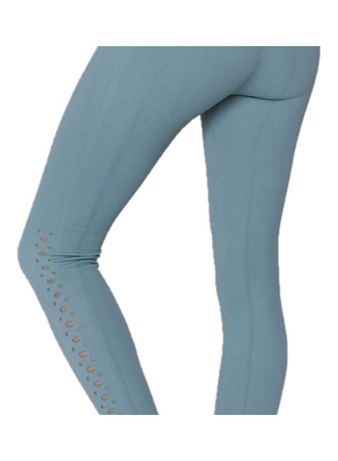 spiritual gangster - High Waist Leggings Blue - Image 1