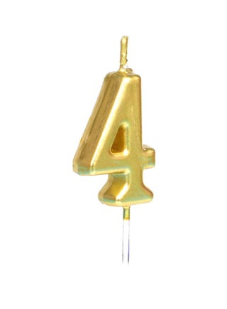 Number 4 Happy Birthday Candle 2x4cm - v1614664780/N20674331A_1