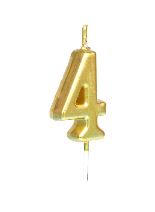 Cool Baby - Number 4 Happy Birthday Candle 2x4cm - Image 1