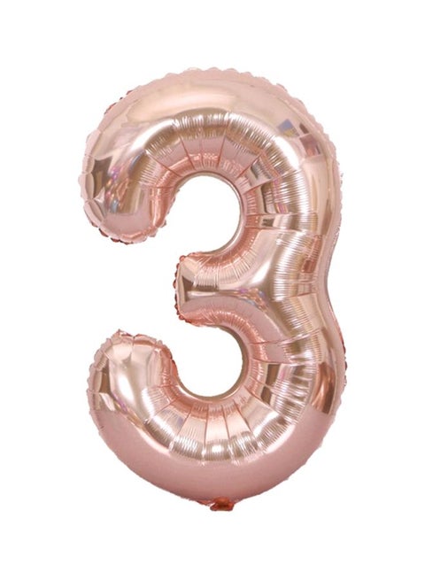 Number 3 Shaped Aluminium Foil Balloon 40inch