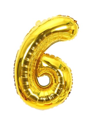 Number 6 Shaped Aluminium Foil Balloon 40inch - v1614664783/N20674266A_1