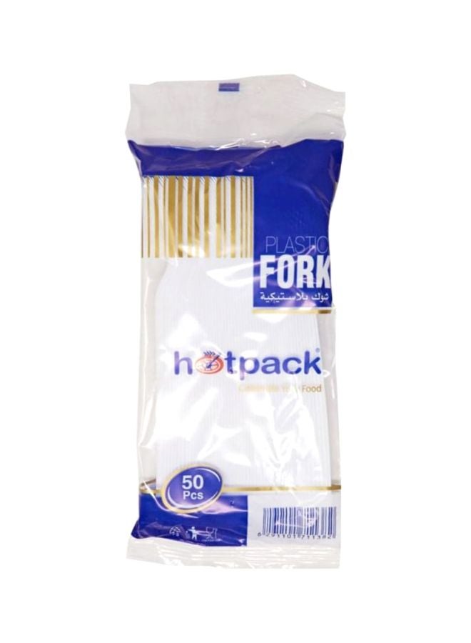 Hotpack 50-Piece Disposable Fork Set - Image 1