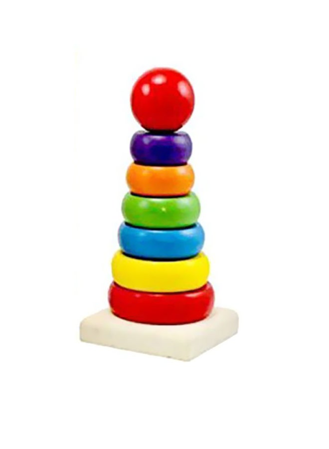 Sharpdo Stack Up Rainbow Tower Ring 10x10x10cm - Image 1