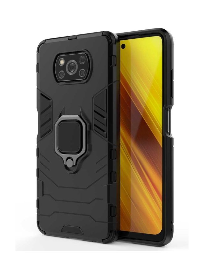 Iron Man Ring Kickstand Case Cover For Xiaomi Poco X3 NFC Black - Image 1