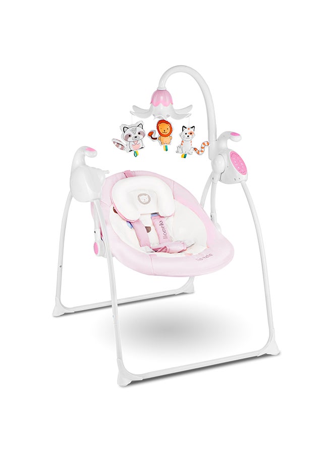 lionelo Robin Swinging Baby Chair - Pink  - Image 2
