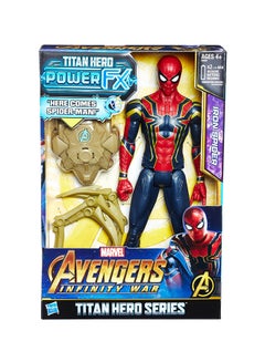 Marvel Avengers: شخصيات ألعاب الحركة الابطال العملاقة في الحرب التي لا نهاية لها وباور إف إكس آيرون مان وسبايدر مقاس 12 بوصة وطراز E0608 2.5 x 8 x 12 inchesبوصة