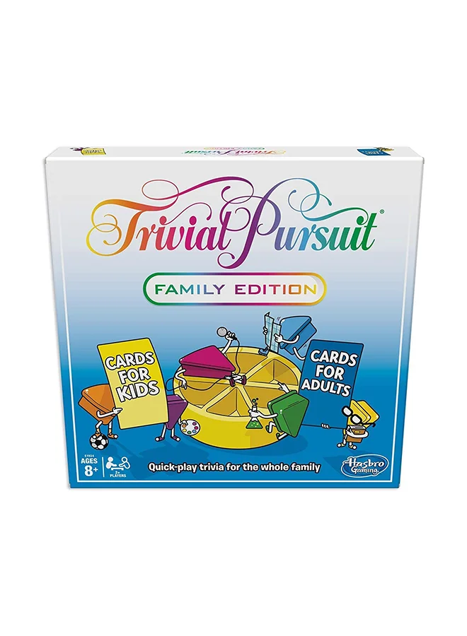 HASBRO - GAMING Trivial Pursuit Family Edition Card Game Kit 5.08x26.67x26.67cm
