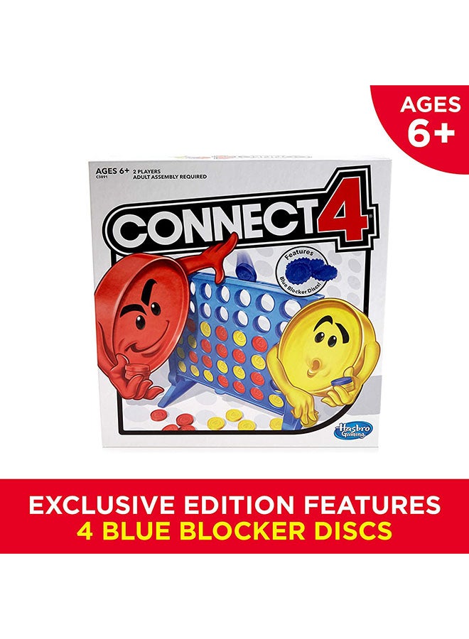 HASBRO - GAMING - Connect 4 Classic Strategy Grid Game - New Strategy Twist with Blocker Disc, Pop-Out Feature, and 3 Ways to Play, Ages 6+, 2Player Game 2 Players - Image 1