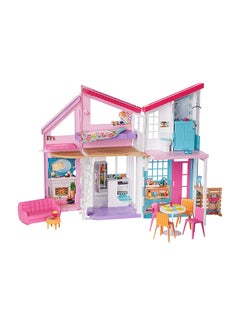Barbie High-Quality Foldable And Portable Malibu House Playset For Girls, Multicolour  - Image 1