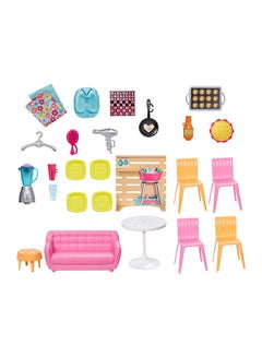 Barbie High-Quality Foldable And Portable Malibu House Playset For Girls, Multicolour  - Image 2