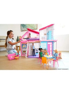 Barbie High-Quality Foldable And Portable Malibu House Playset For Girls, Multicolour  - Image 5
