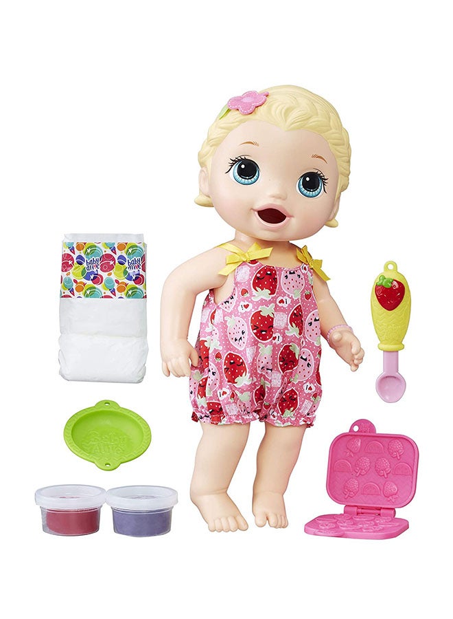 Baby Alive - Baby Alive Super Snacks Snackin 'Lily Baby Doll With Accessories 10.21 x 22.91 x 35.61cm - Image 1
