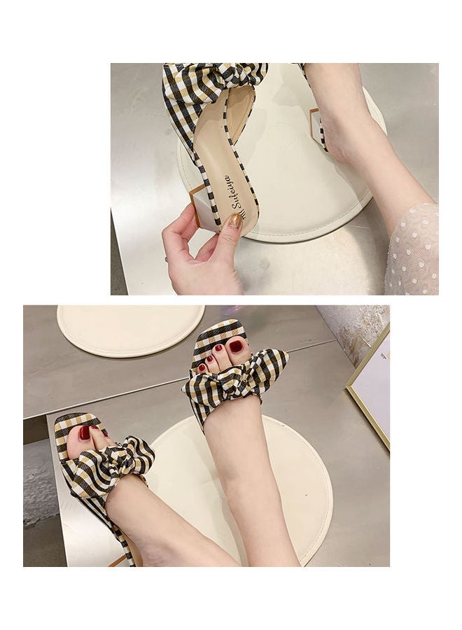 Heel Style Contemporary Sandal Brown/Black/White  - Image 5