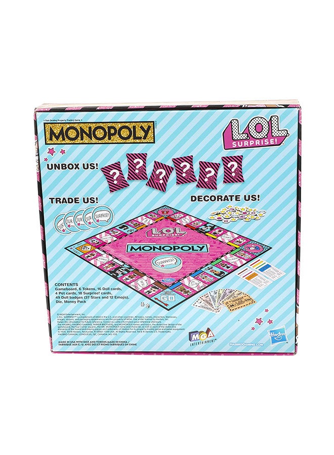 HASBRO - GAMING - Monopoly L.O.L. Surprise Board Game E7572000 4 Players - Image 1